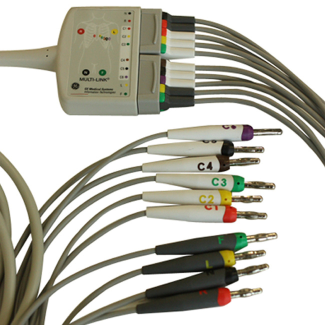 Monobloc 10 voies bananes pour ECG GE Marquette