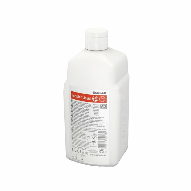 Désinfectant Incid Liquid Ecolab 1L ou 5L avec alcool - surface et dispositifs médicaux