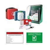 Pack avec dfibrillateur boitier mural et signaltique