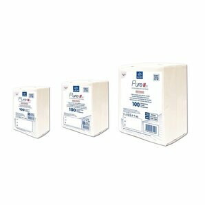 3 tailles compresses Pure N30 non tisses non striles